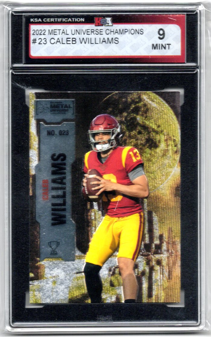 2022 Metal Universe Champions Caleb Williams Card #23 Graded Card KSA 9.0