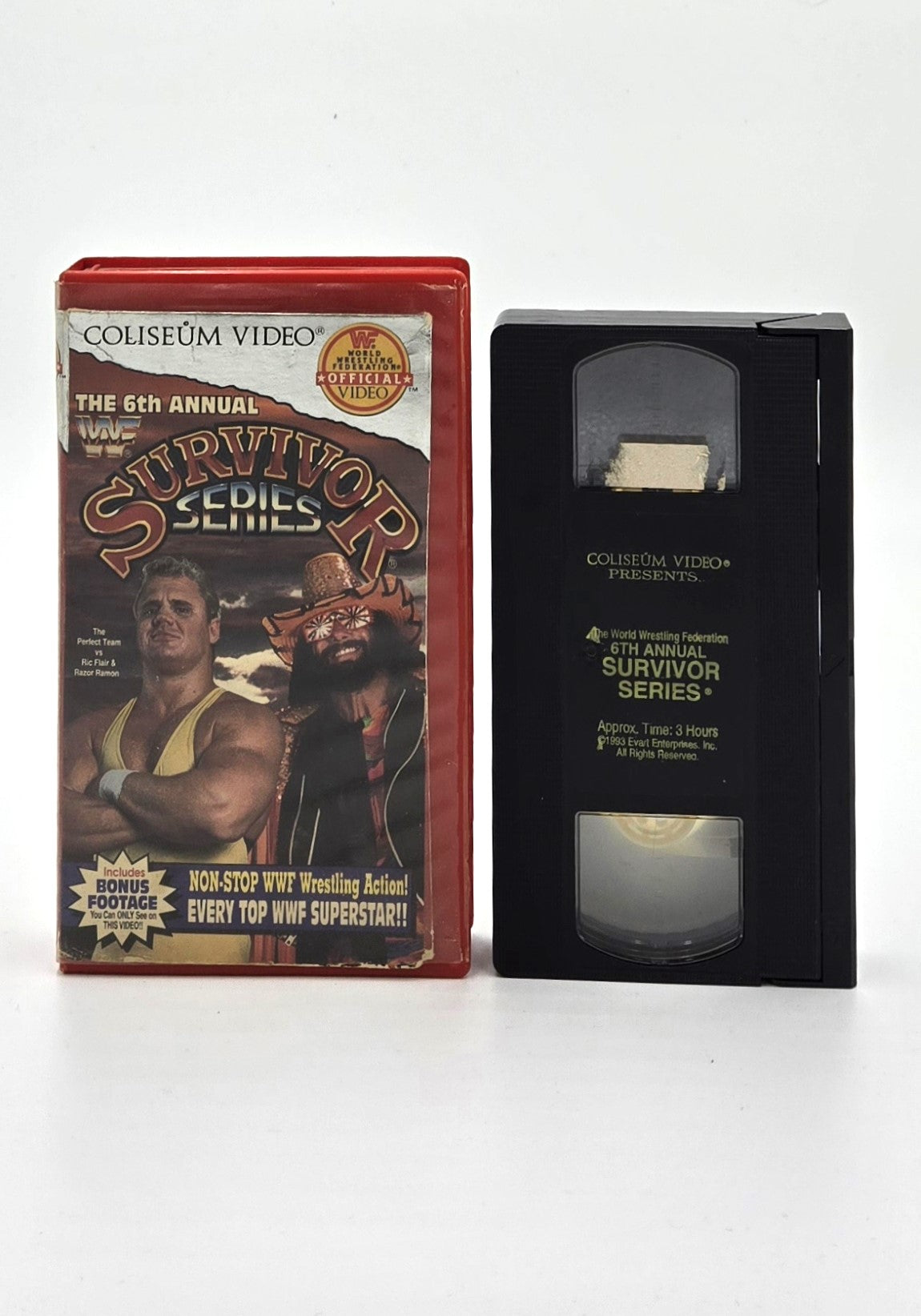 1993 WWF WWE 6th Annual Survivor Series VHS Tape Clamshell