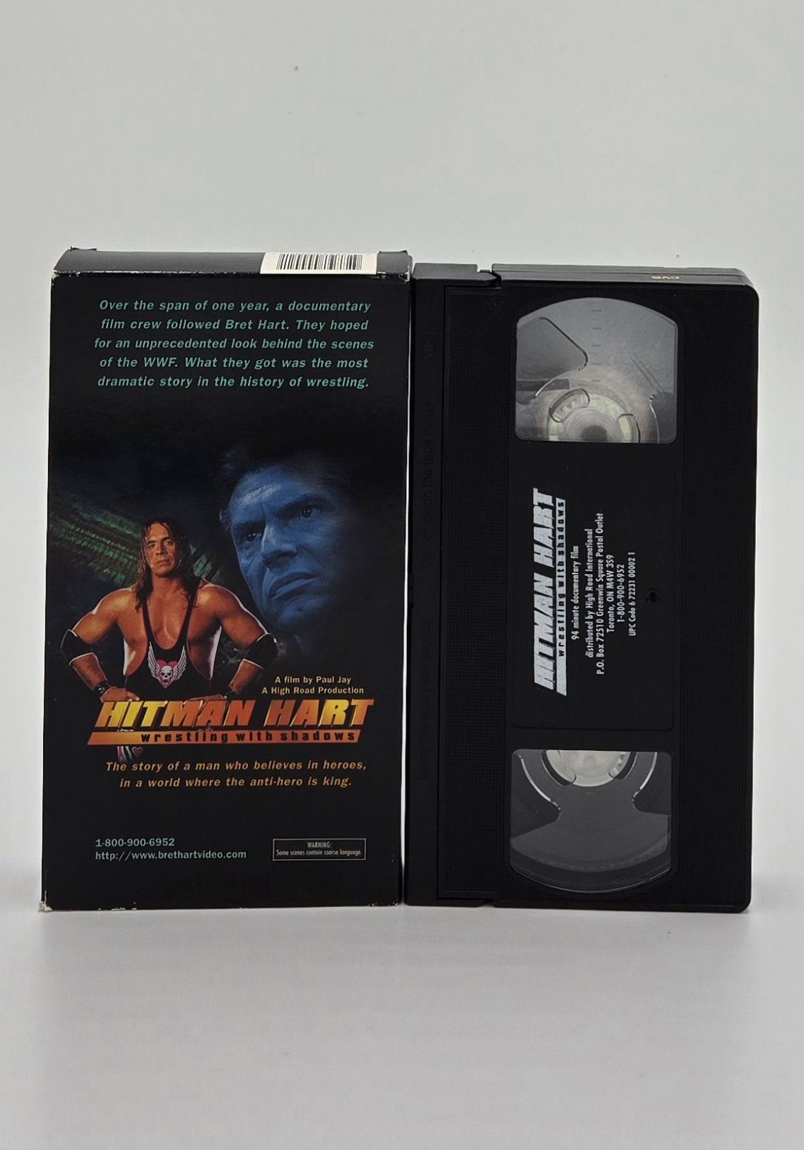 1998 Hitman Hart: Wrestling with Shadows VHS Tape