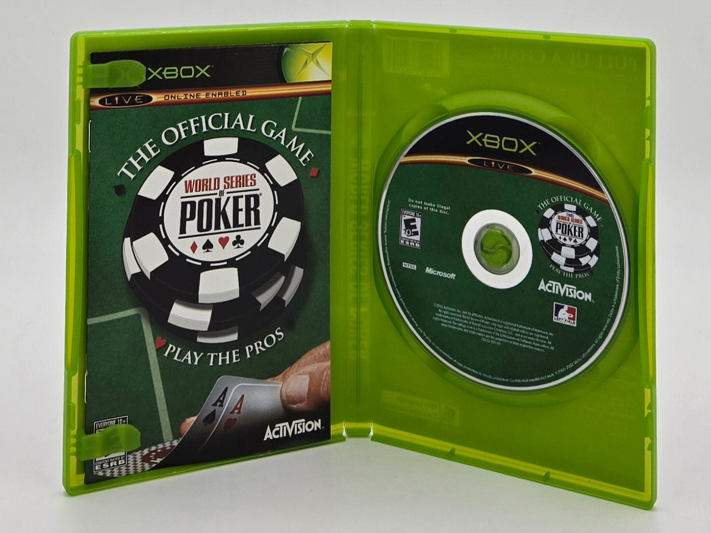 2005 Activision World Series of Poker Xbox Video Game Disc In Box