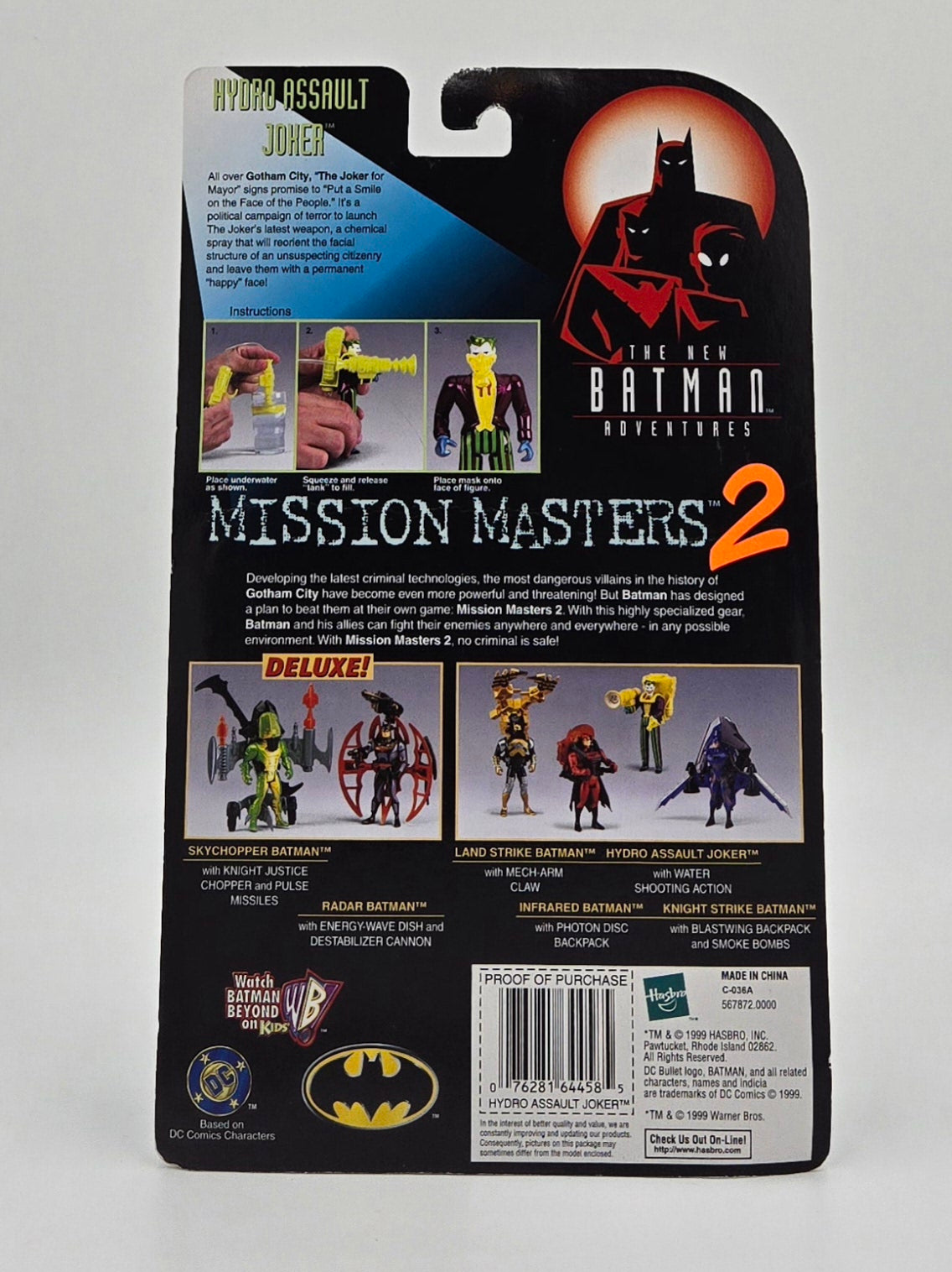 1999 Hasbro The New Batman Adventures Mission Masters 2 Hydro Assault Joker Action Figure
