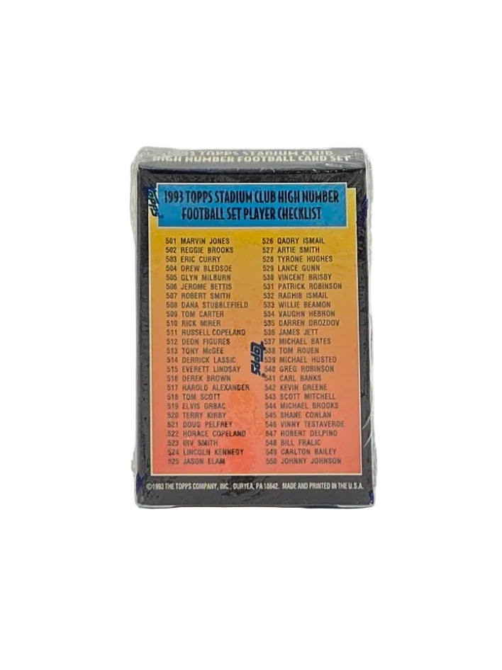 1993 Topps Stadium Club High Number Football Card Set (50 Cards)