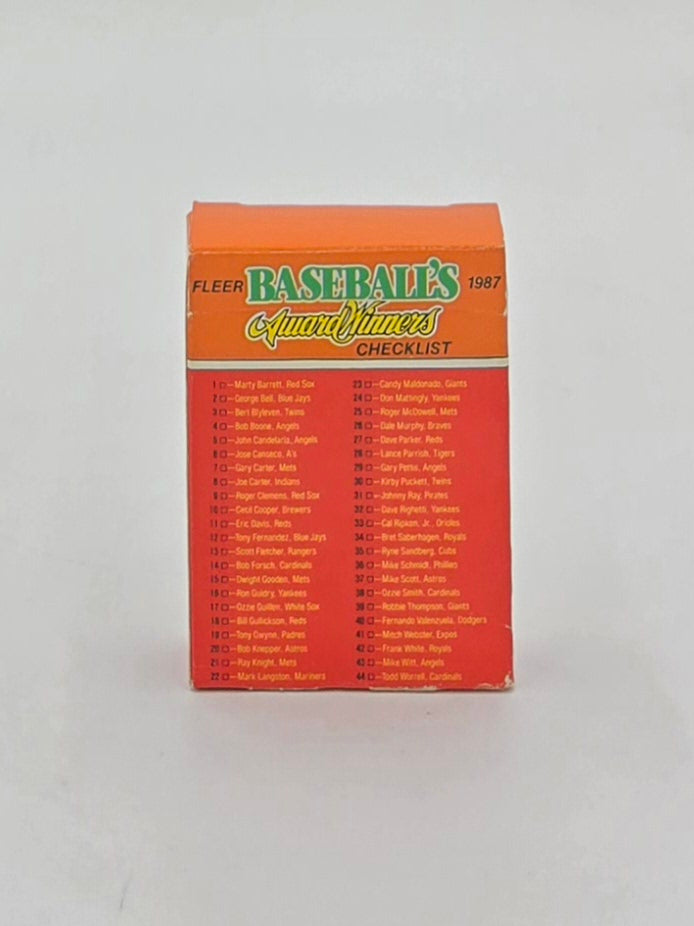 1987 Fleer Baseball's Award Winners Limited Edition Cards & Logo Stickers (44 Cards)
