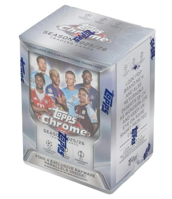 2025/26 Topps Chrome UEFA Soccer Card Value Blaster Box (7 Packs)