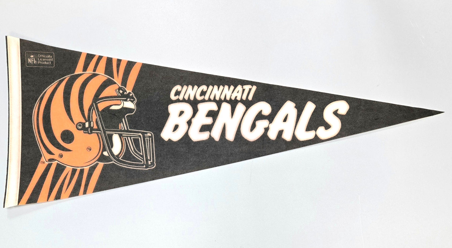 1980s Cincinnati Bengals Official NFL National Football League Vintage Pennant Banner 12" x 30"