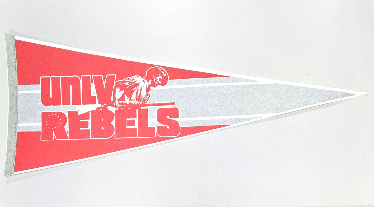 1990s University of Nevada Las Vegas Rebels NCAA Vintage Pennant Banner 12" x 30"
