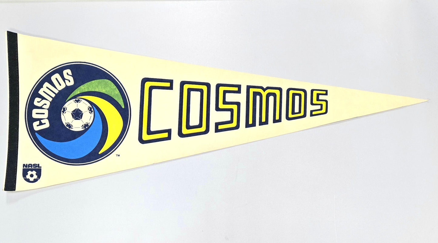 1980s New York Cosmos North American Soccer League Vintage Pennant Banner 12" x 30"