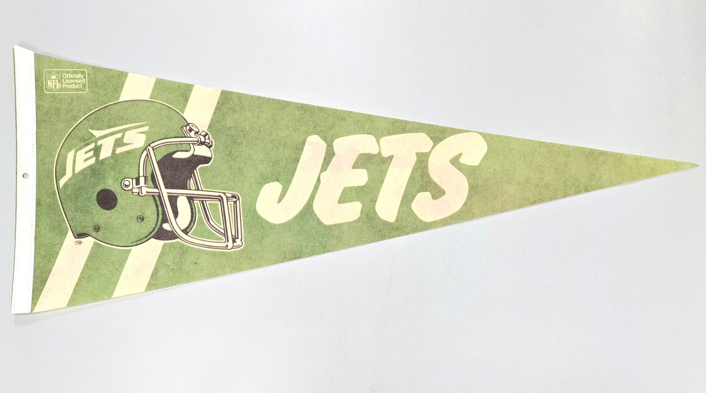 1980s New York Jets Official National Football League Vintage Pennant Banner 12" x 30"