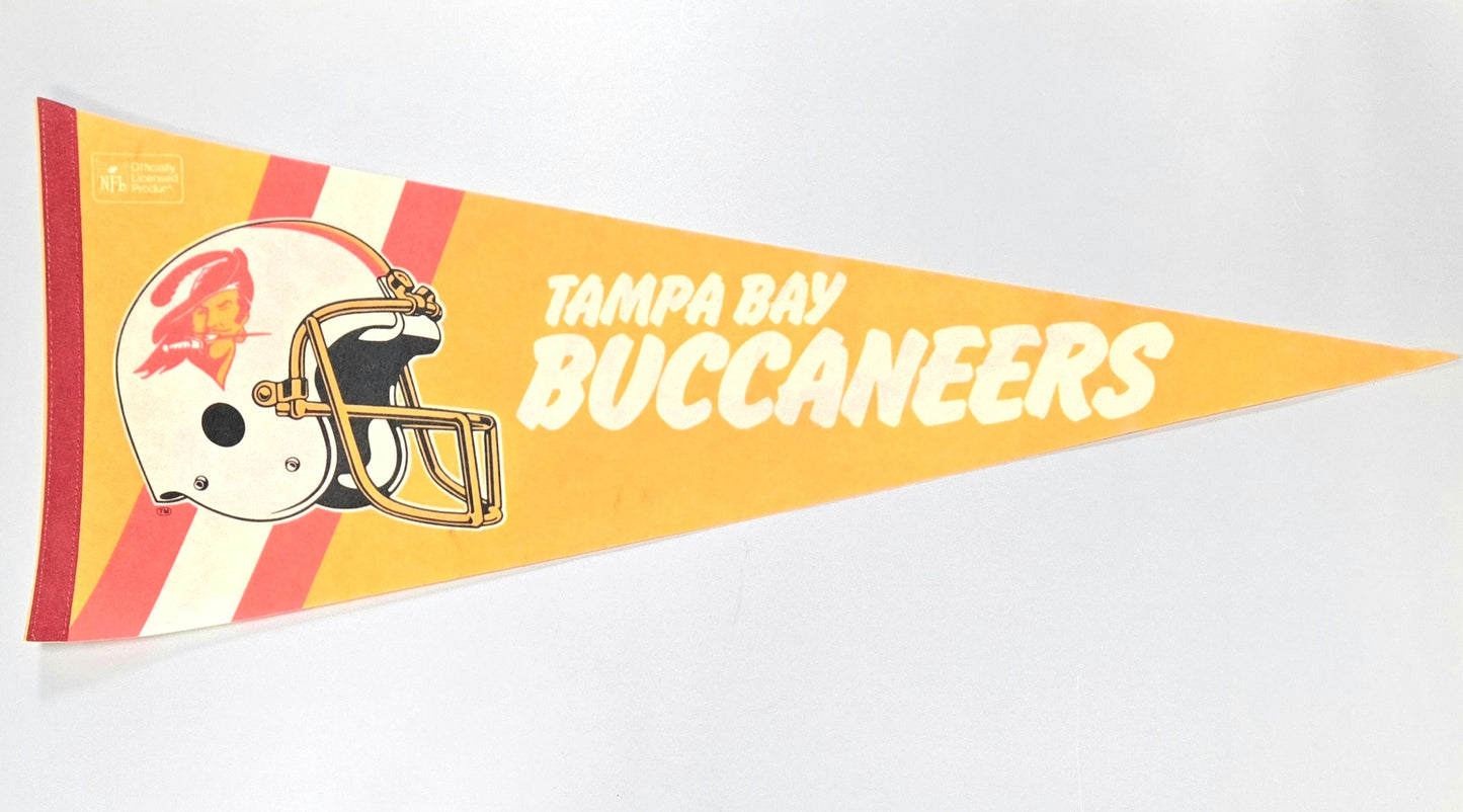1980s Tampa Bay Buccaneers Official National Football League Vintage Pennant Banner 12" x 30"