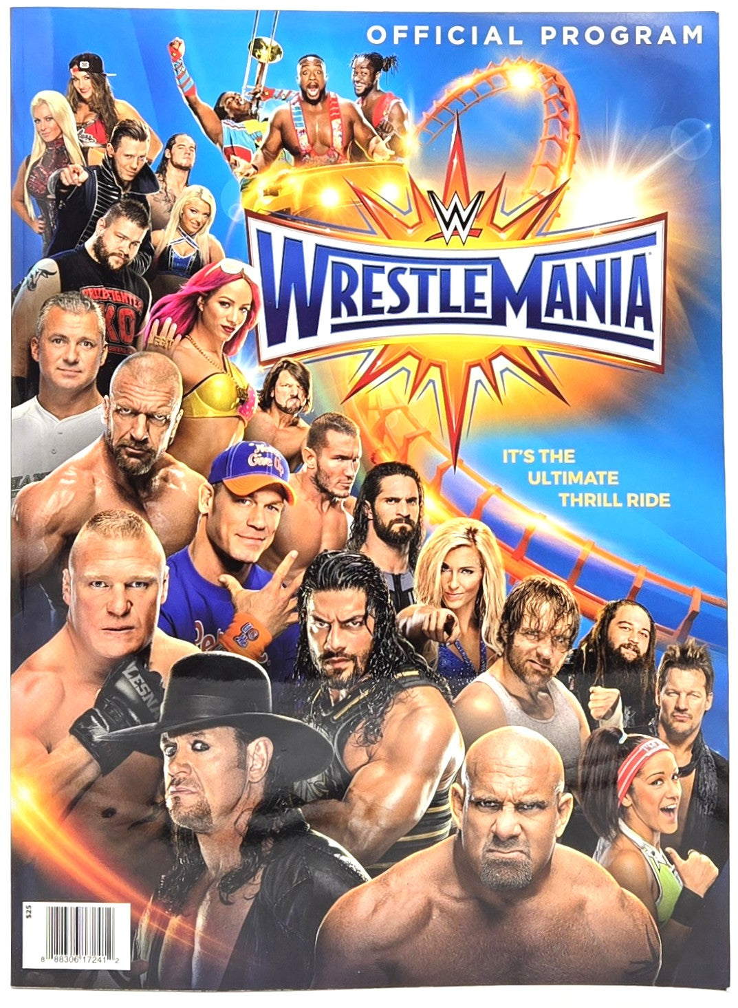 WWE Hall of Fame Induction Ceremony Official Program (Orlando, 2017) 15" x 11"