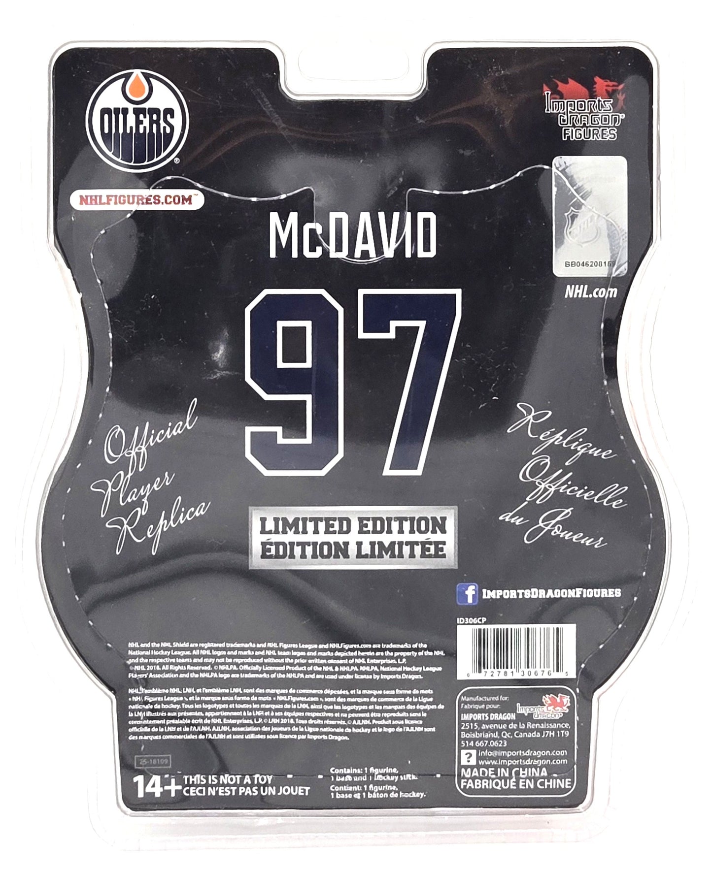 2018 Imports Dragon Connor McDavid Limited Edition Hockey Figure