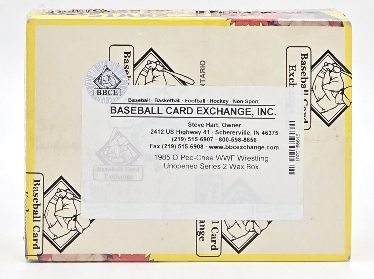 1985 OPC WWF WWE Wrestling Wax Box (36 Packs) BBCE Authenticated Macho Man Rookie