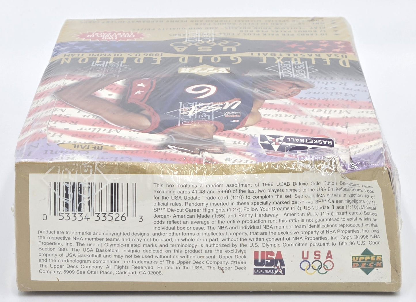 1996 Upper Deck US Olympic Team Deluxe Gold Edition Basketball Card Retail Box (40 Packs) Sealed