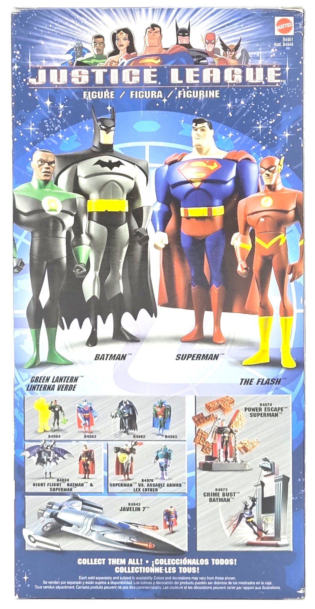 2003 Mattel DC Superman Justice League Vintage 10in Figure in Box