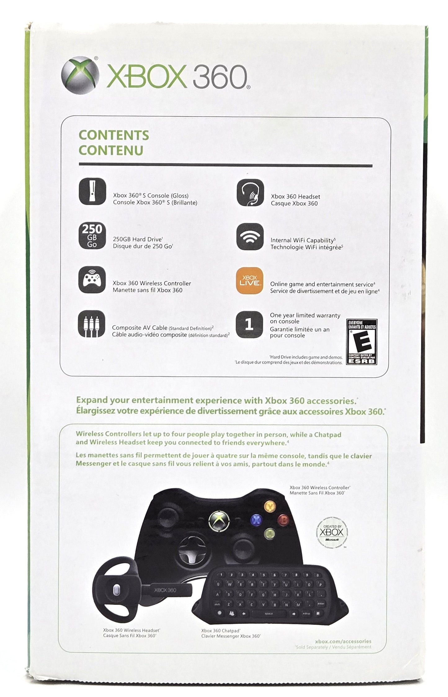 2010 Xbox 360 250GB Black Gloss in Box - Incomplete *See Description*