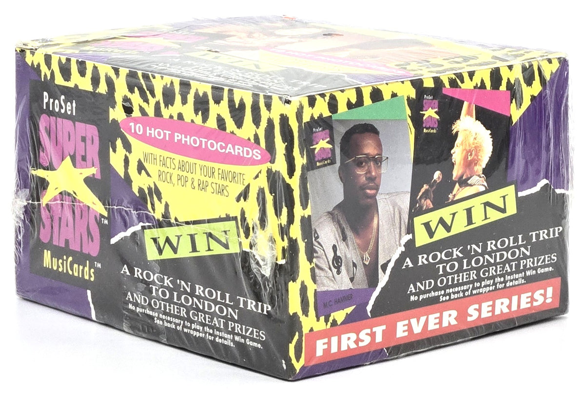 1991 Pro Set Super Stars Music Cards Series 1 Trading Card Box (36 Packs) Sealed