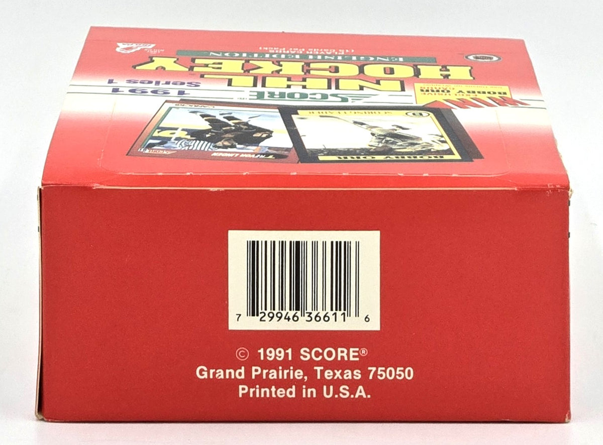 1991 Score NHL Hockey Series 1 Card Wax Box (36 Packs) English Edition Possible Bobby Orr Autograph