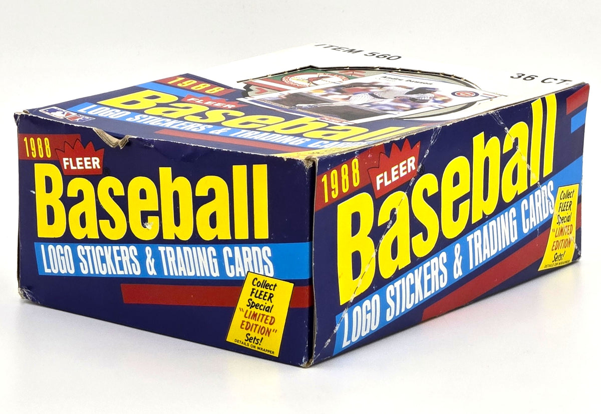 1988 Fleer MLB Baseball Wax Box (36 Packs) Loaded