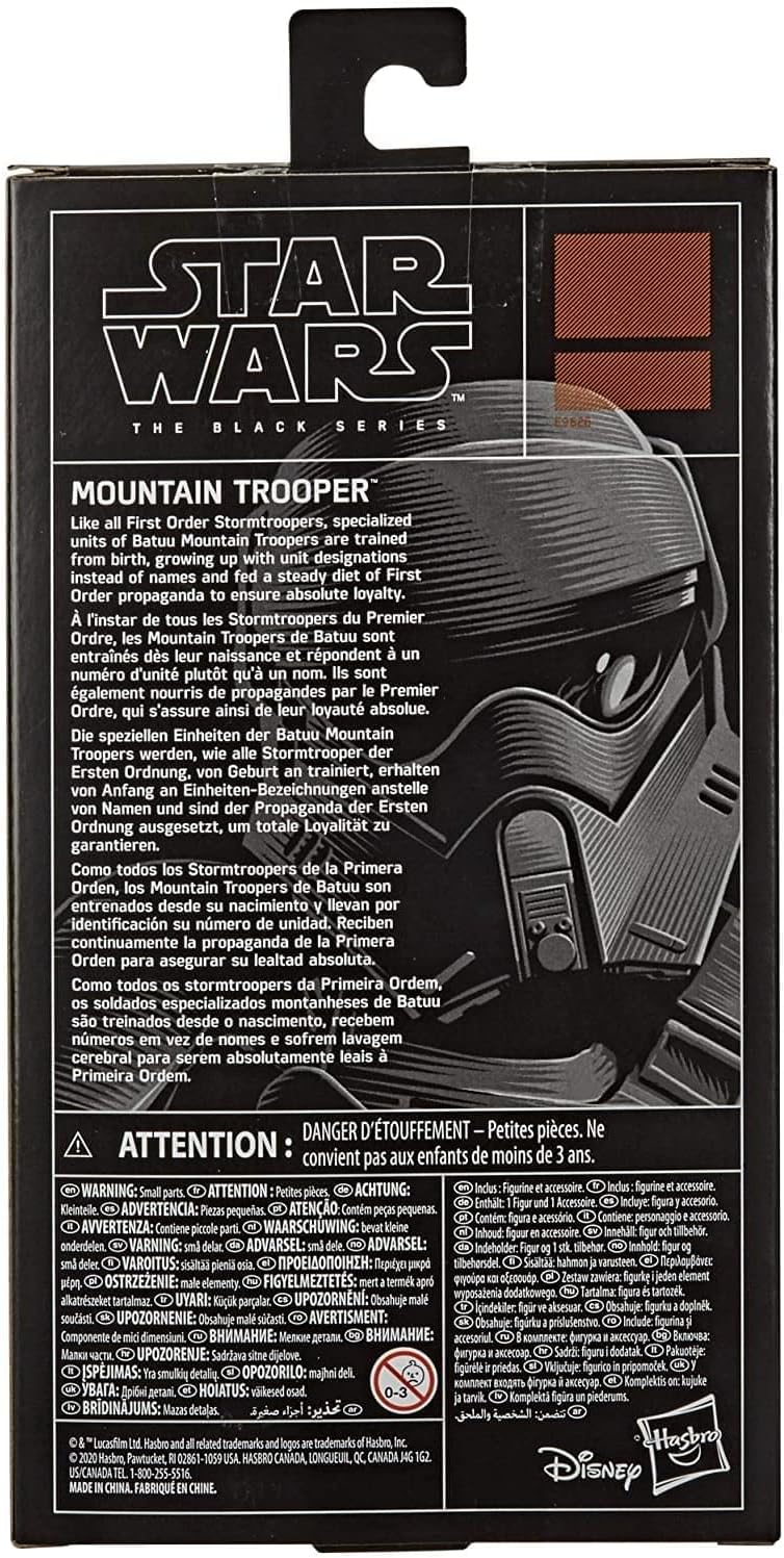 2020 Hasbro Star Wars The Black Series Mountain Trooper Galaxy's Edge Edition 6-inch Collectible Action Figure