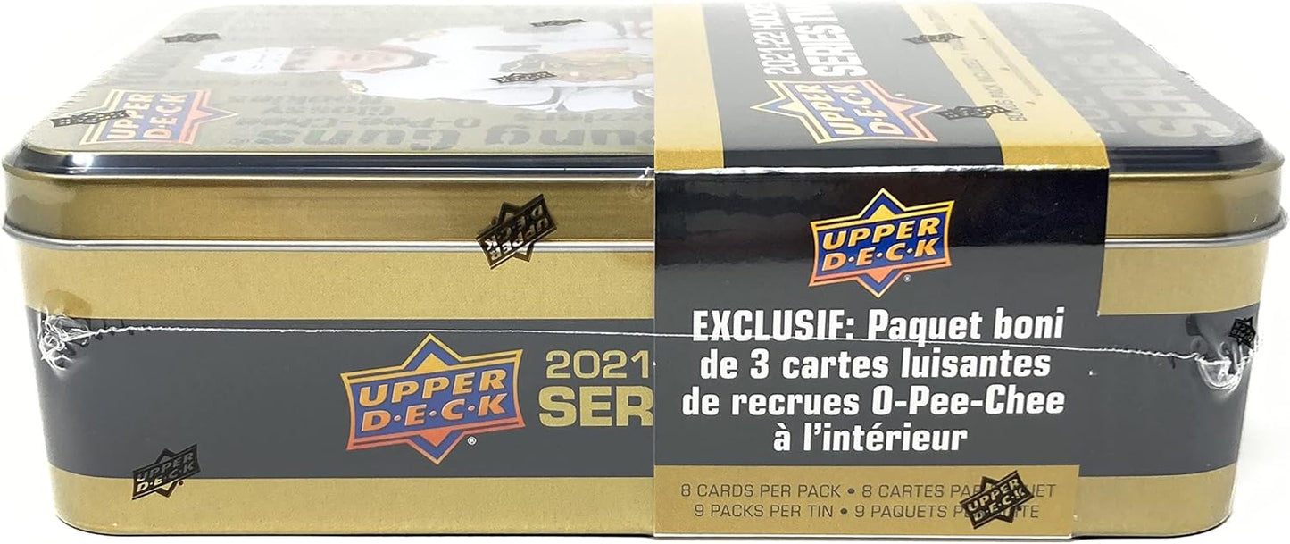2021/22 Upper Deck Series Two Hockey Cards Tin Box (9 Packs)