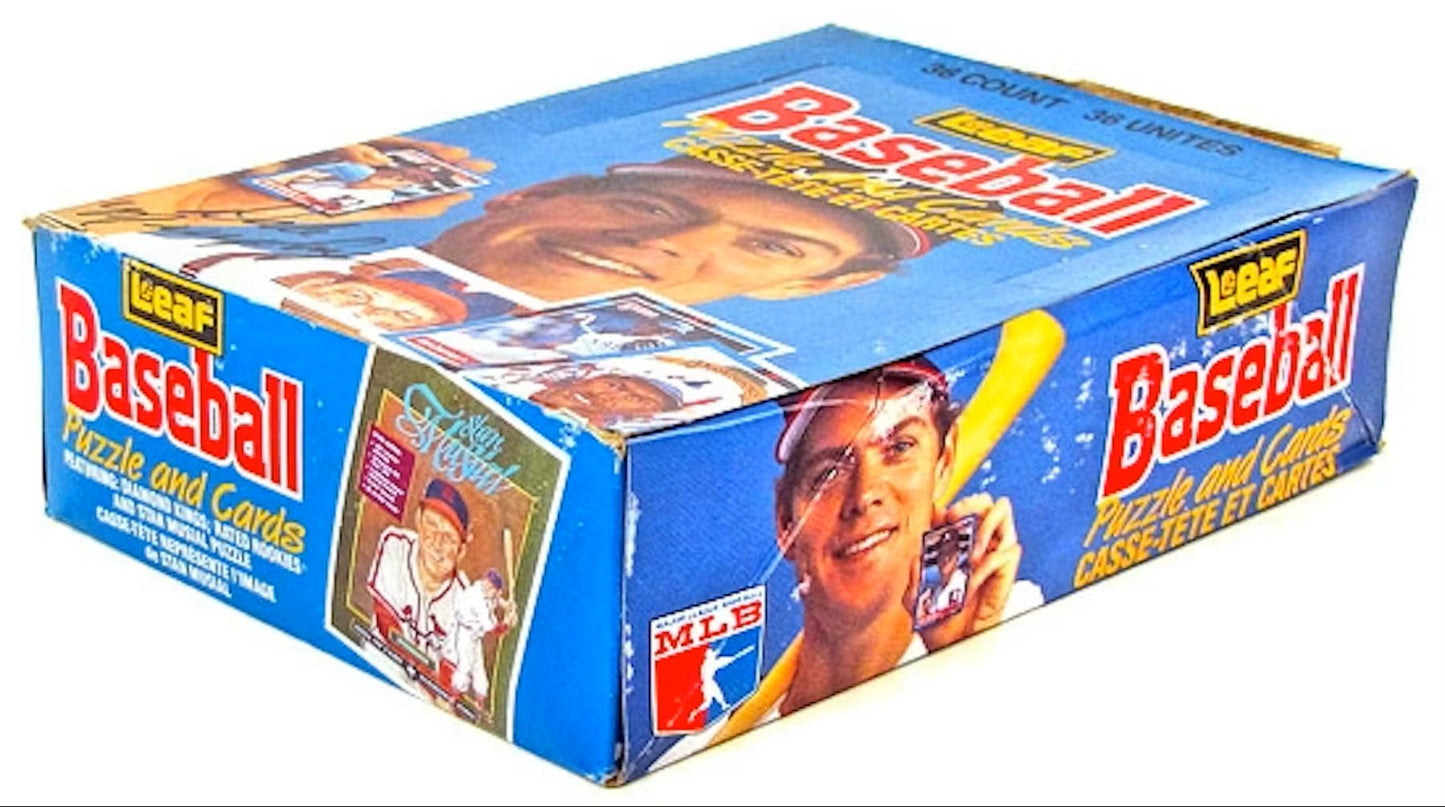 1988 Leaf MLB Baseball Card Wax Box (36 Packs) Rare Made In Canada