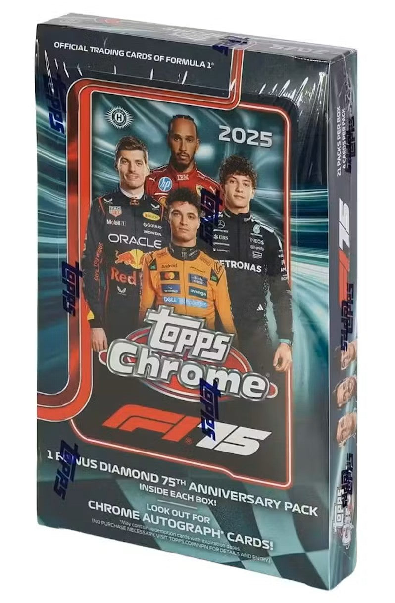 2025 Topps Chrome F1 Formula 1 Hobby Box (21 Packs) Sealed Possible Antonelli Rookie