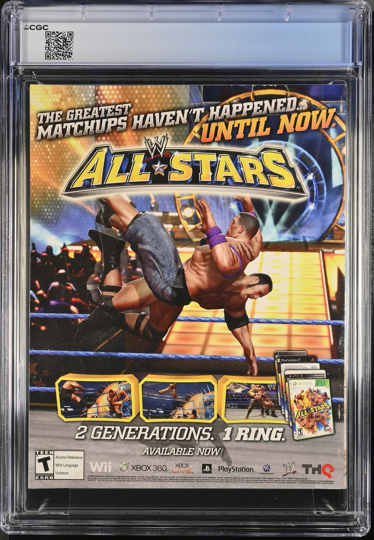 2011 WWE #65 Graded Magazine CGC 7.0 Newsstand John Cena Cover Top POP 1