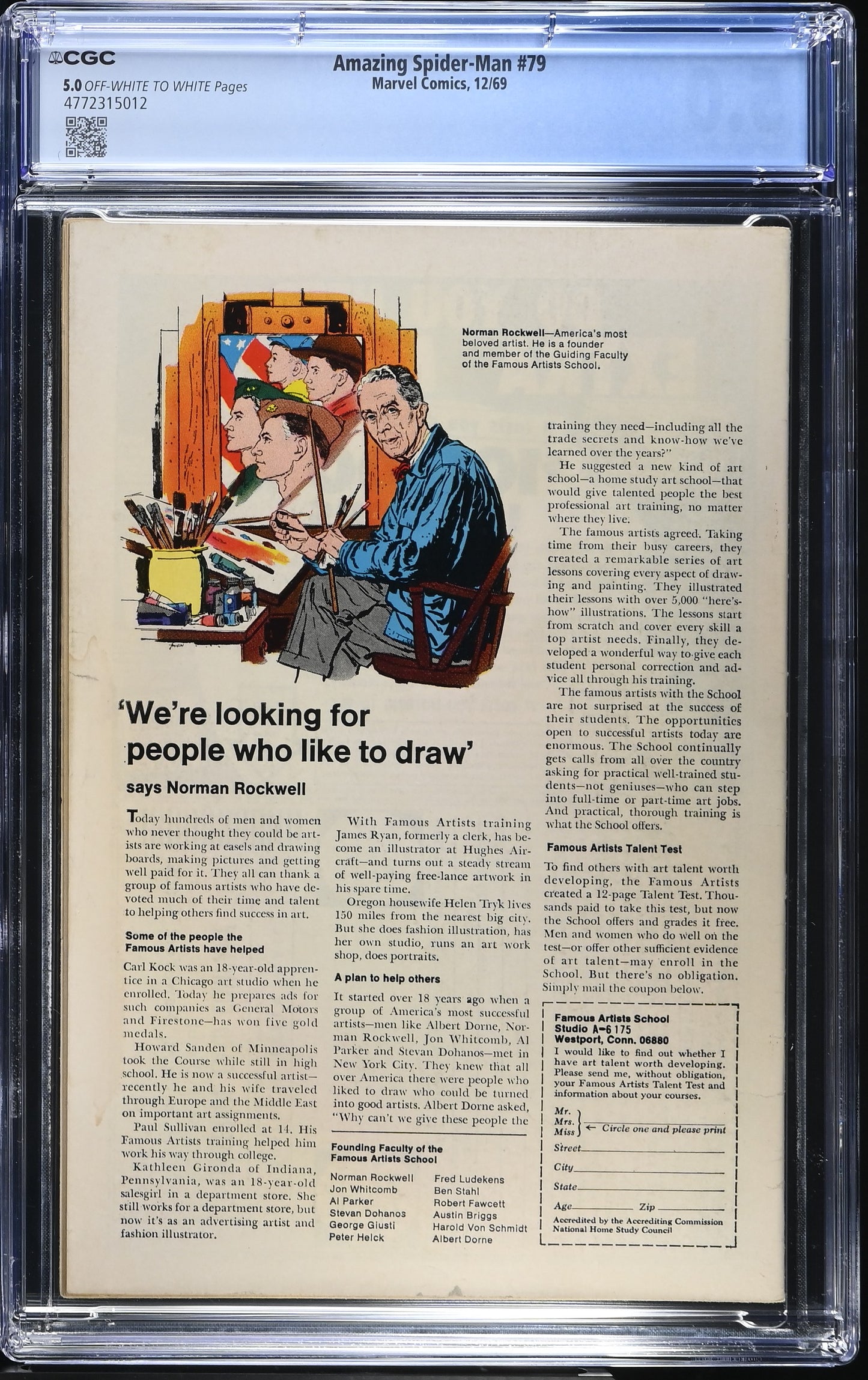 1969 Marvel Amazing Spider-Man #79 Graded Comic Book CGC 5.0 2nd Appearance Prowler