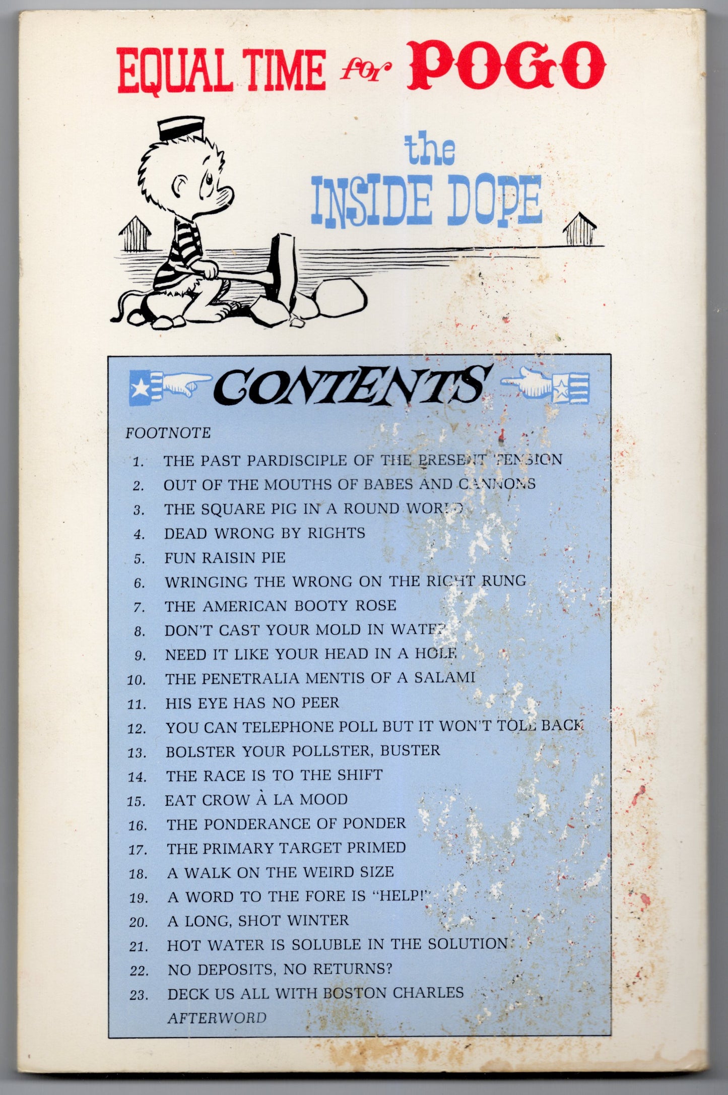 1968 Simon & Schuster Equal Time for Pogo Vintage Paperback