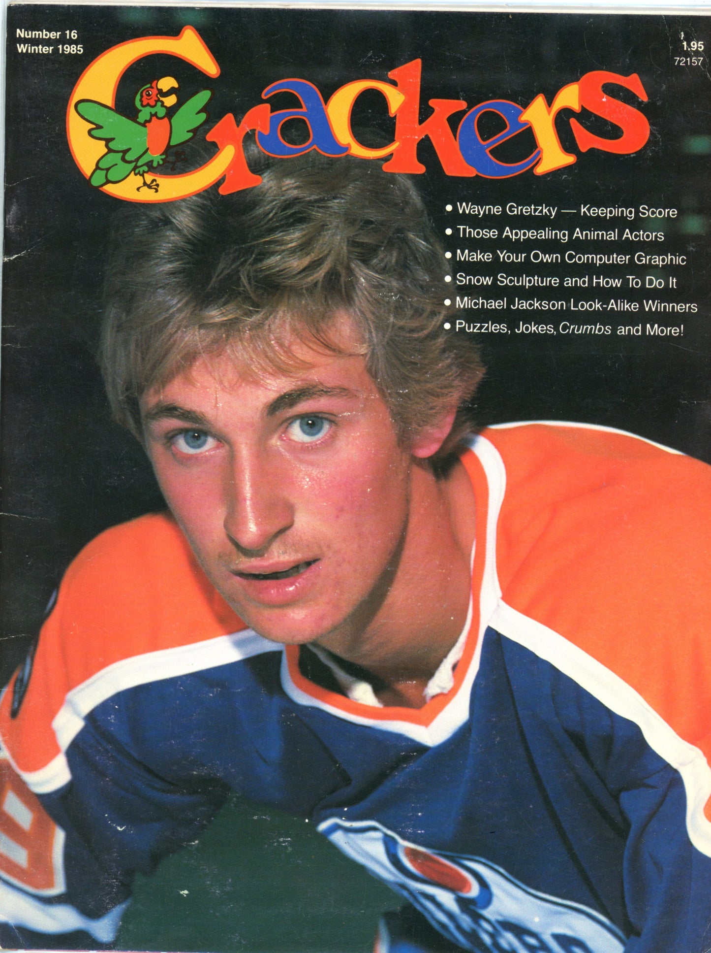 Scholastic Crackers No. 16 (Winter 1985) Vintage Hockey Magazine Gretzky Cover