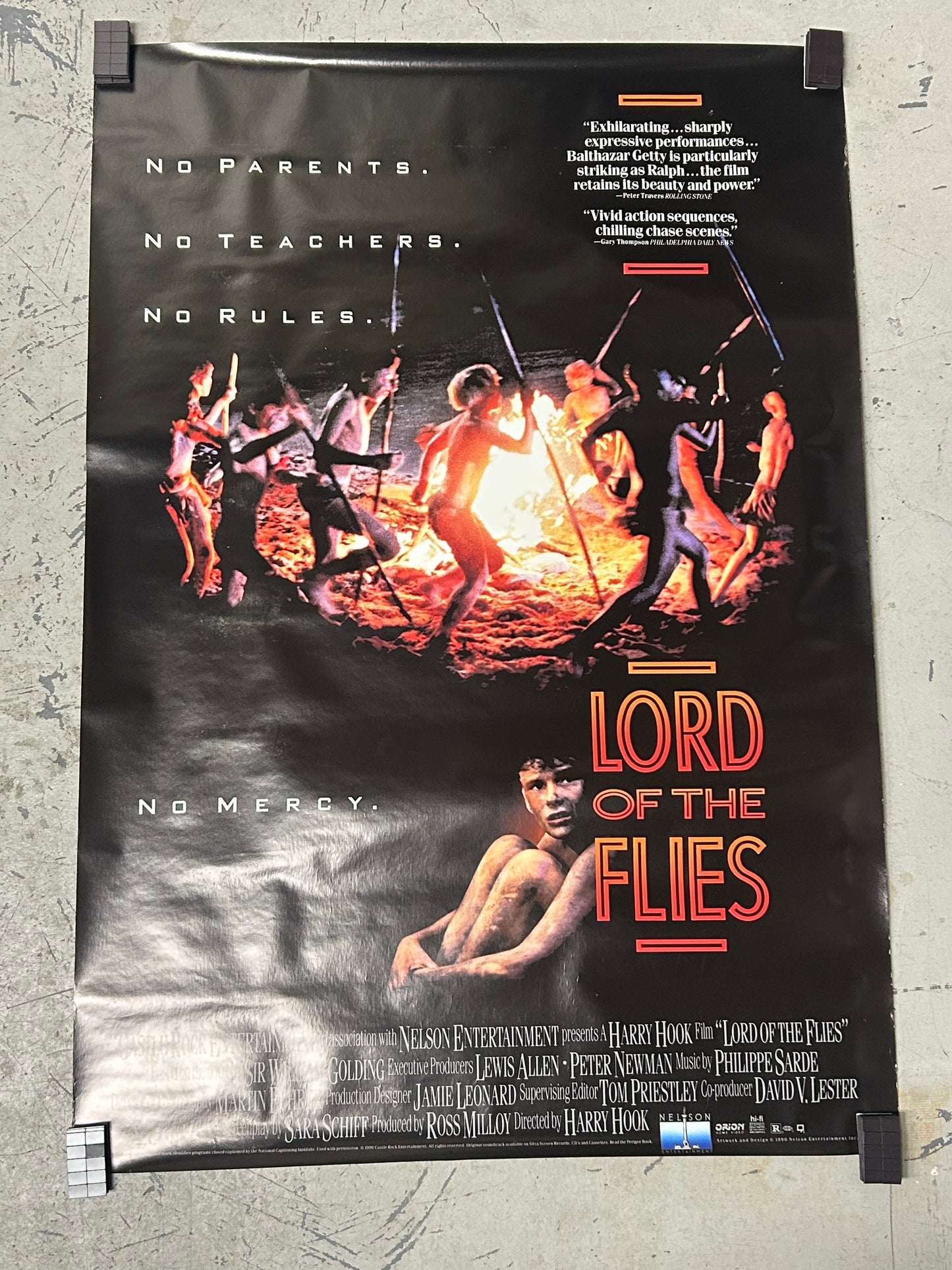 Lord of the Flies (1990) Original Vintage Movie Poster VG-EX Condition