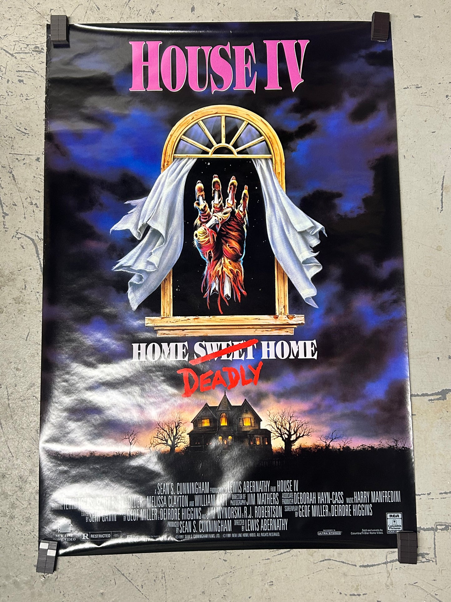 House IV (1992) Original Vintage Movie Poster VG-EX Condition