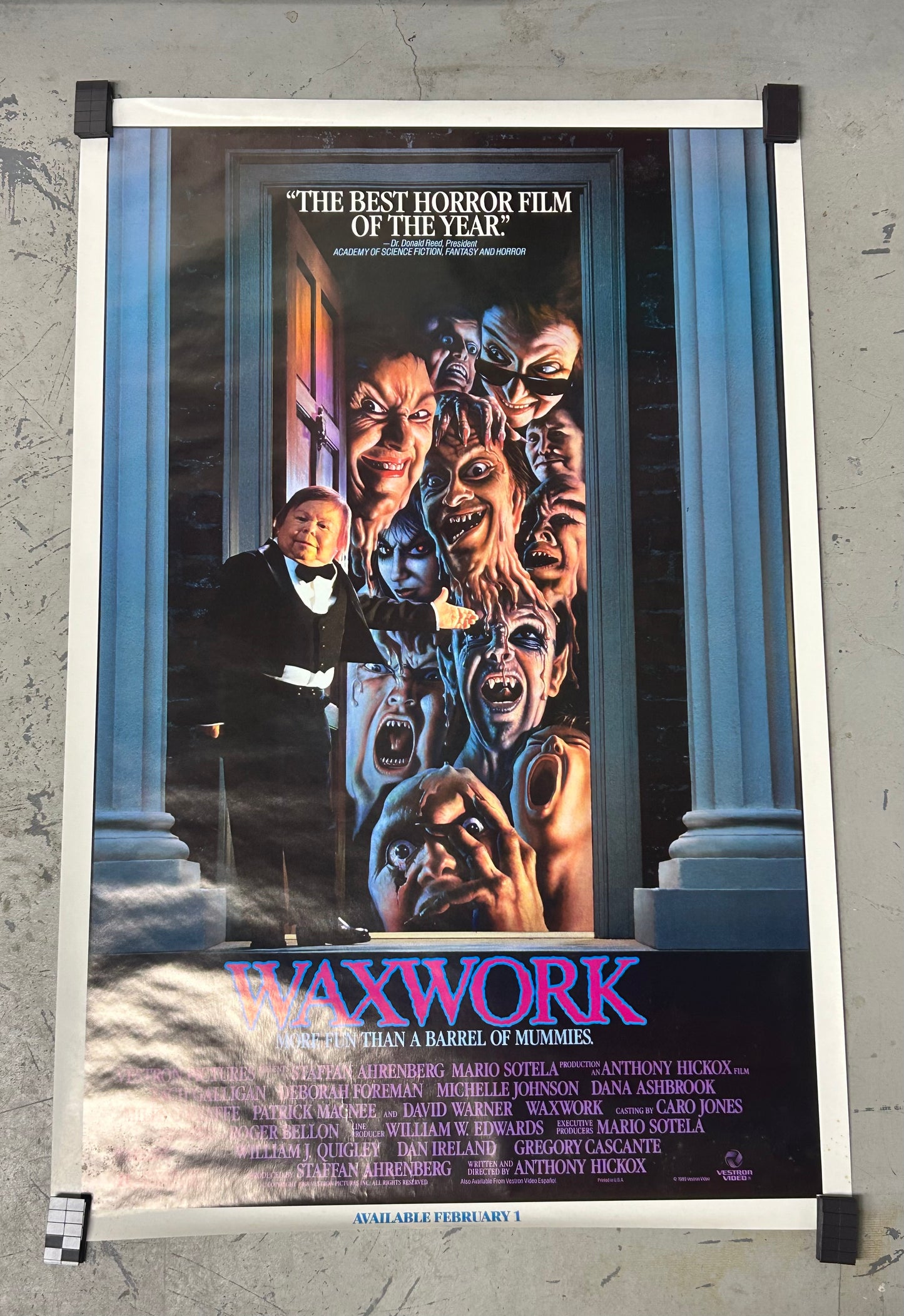 Waxwork (1988) Original Vintage Movie Poster VG-EX Condition