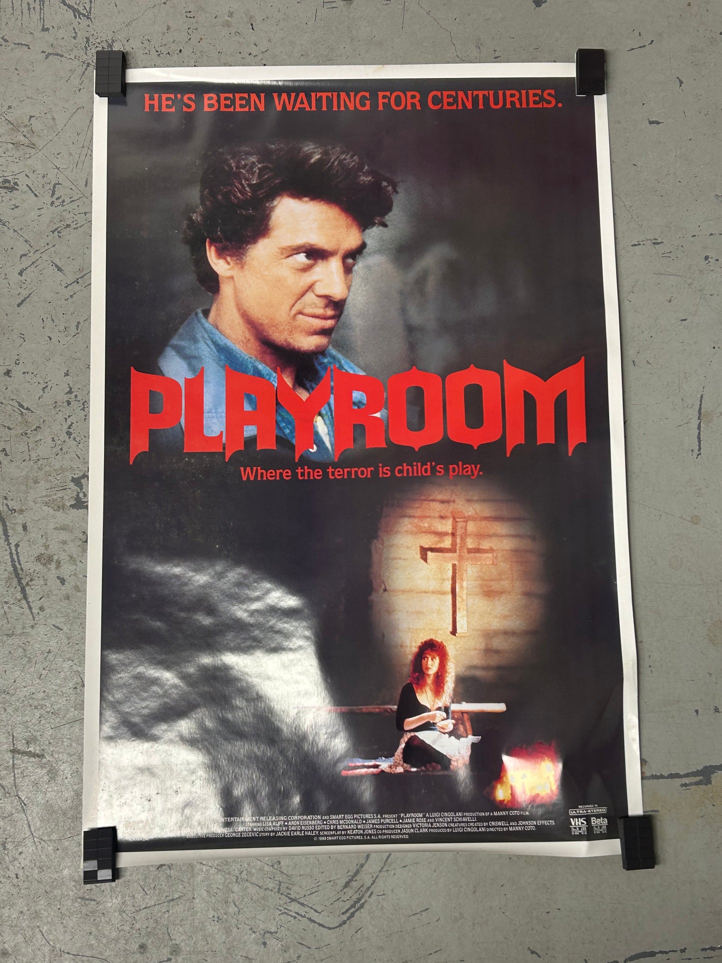 Playroom (1990) Original Vintage Movie Poster VG-EX Condition