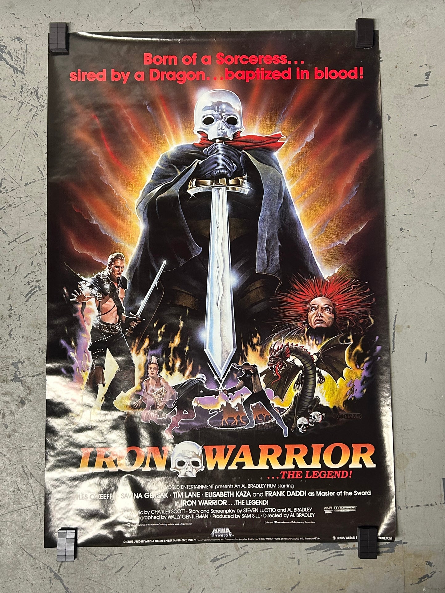 Iron Warrior (1987) Original Vintage Movie Poster VG-EX Condition