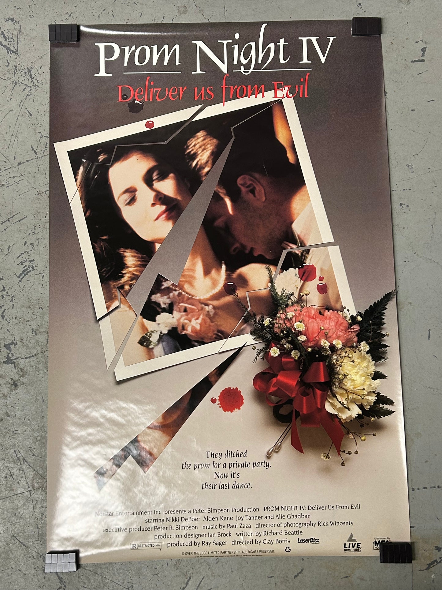 Prom Night IV (1992) Original Vintage Movie Poster VG-EX Condition