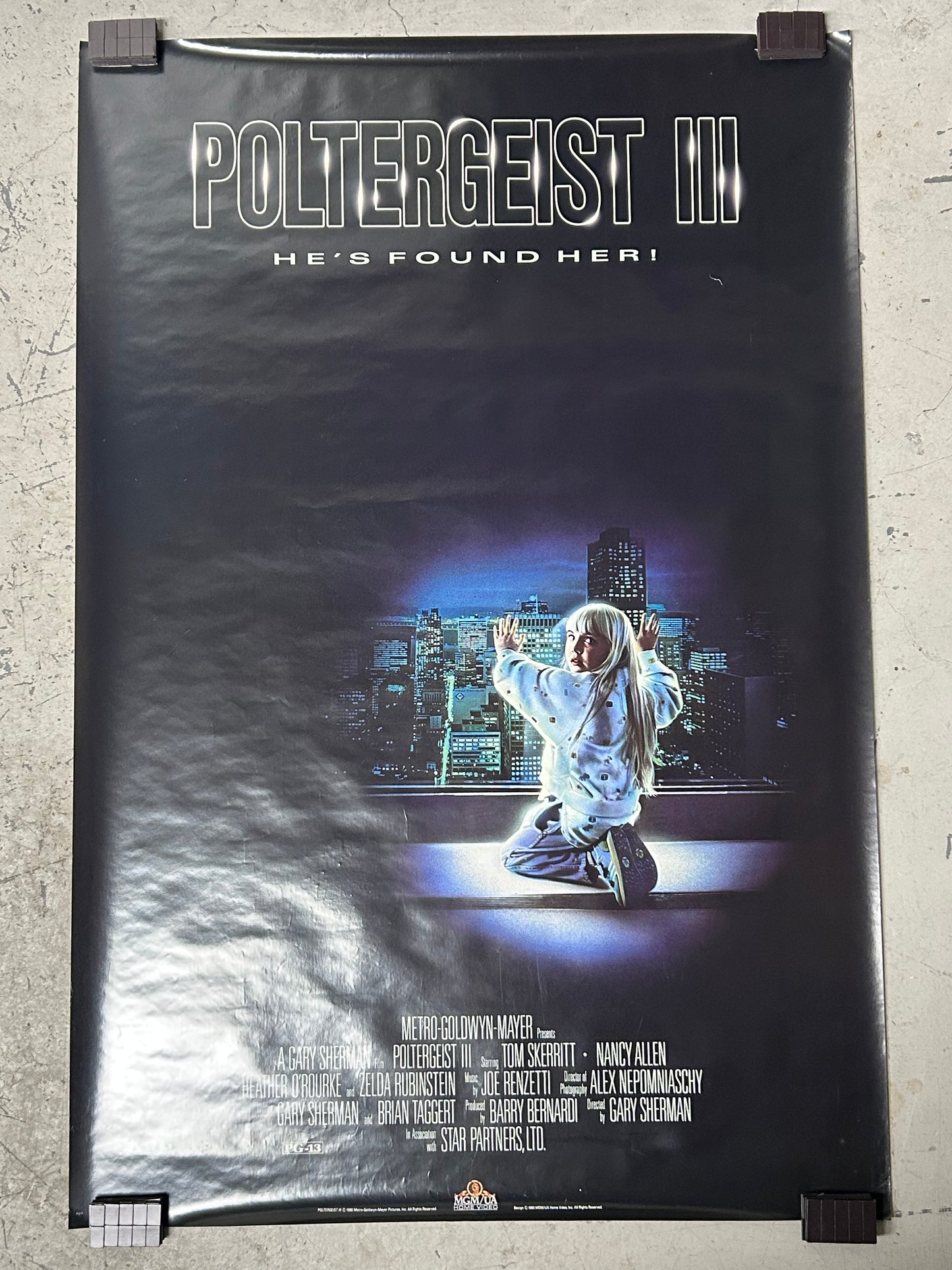 Poltergeist III (1982) Original Vintage Movie Poster VG-EX Condition