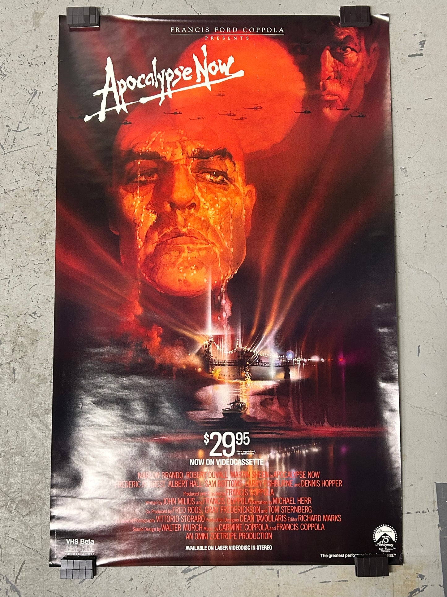 Apocalypse Now (1979) Original Vintage Movie Poster VG-EX Condition