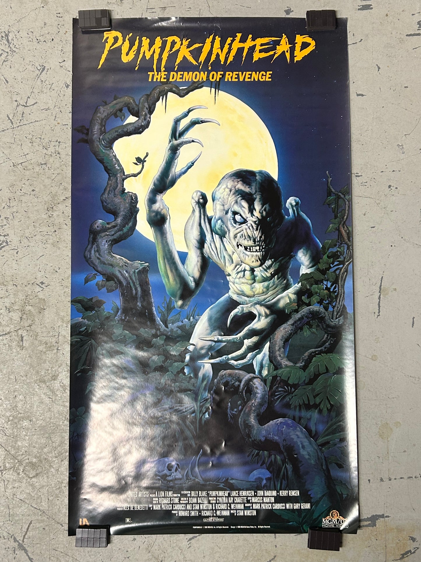 Pumpkinhead (1988) Original Vintage Movie Poster VG-EX Condition