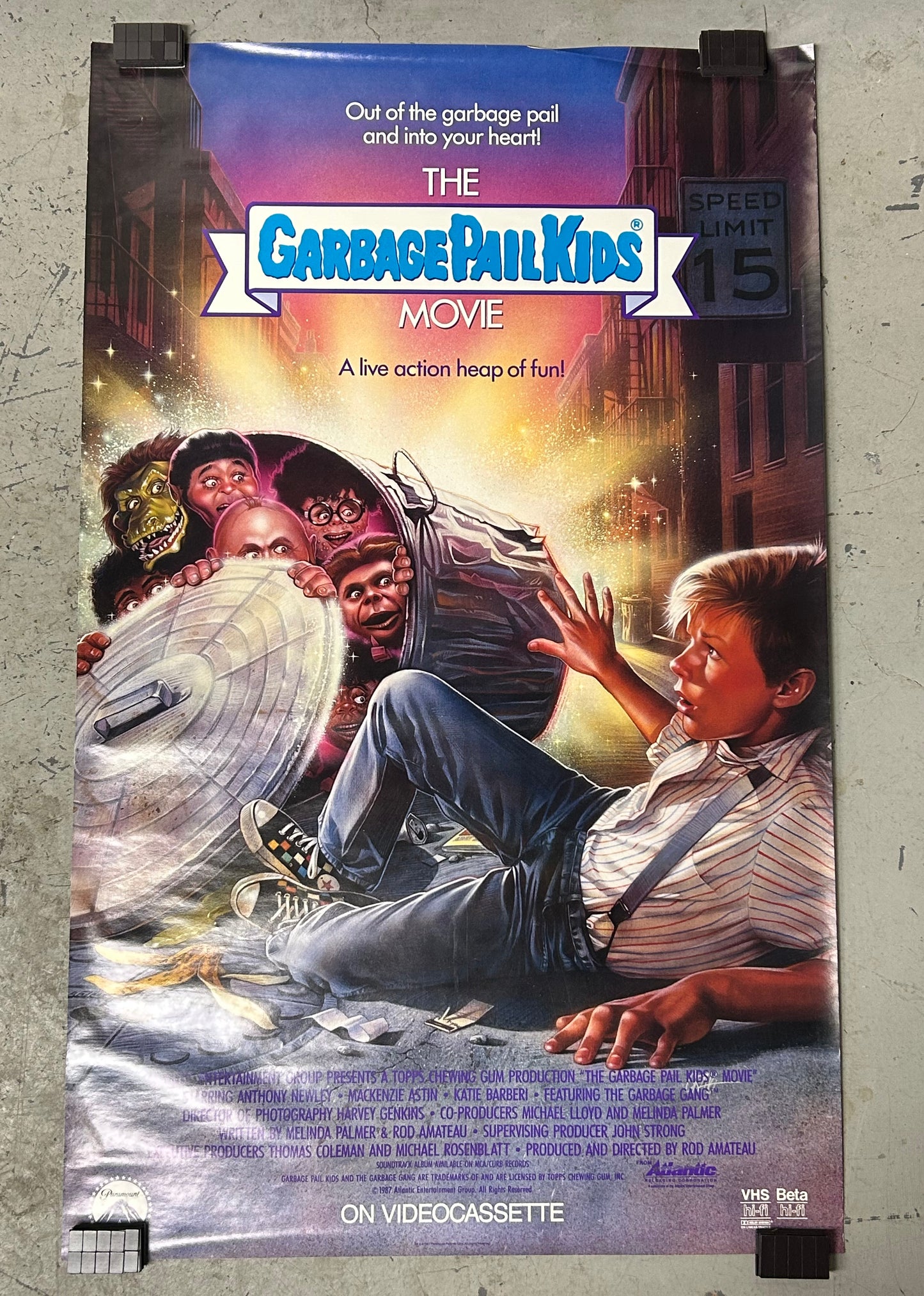Garbage Pail Kids (1987) Original Vintage Movie Poster VG-EX Condition