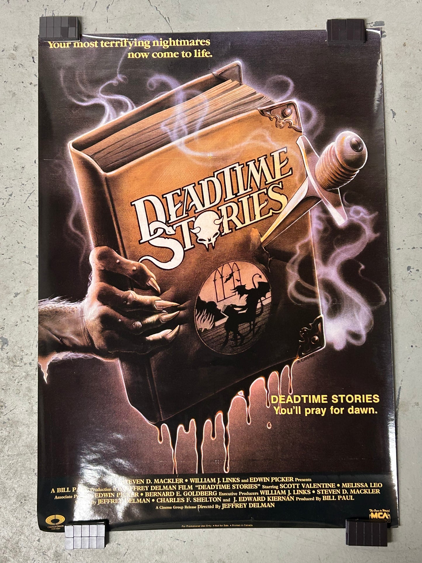 Deadtime Stories (1986) Original Vintage Movie Poster VG-EX Condition