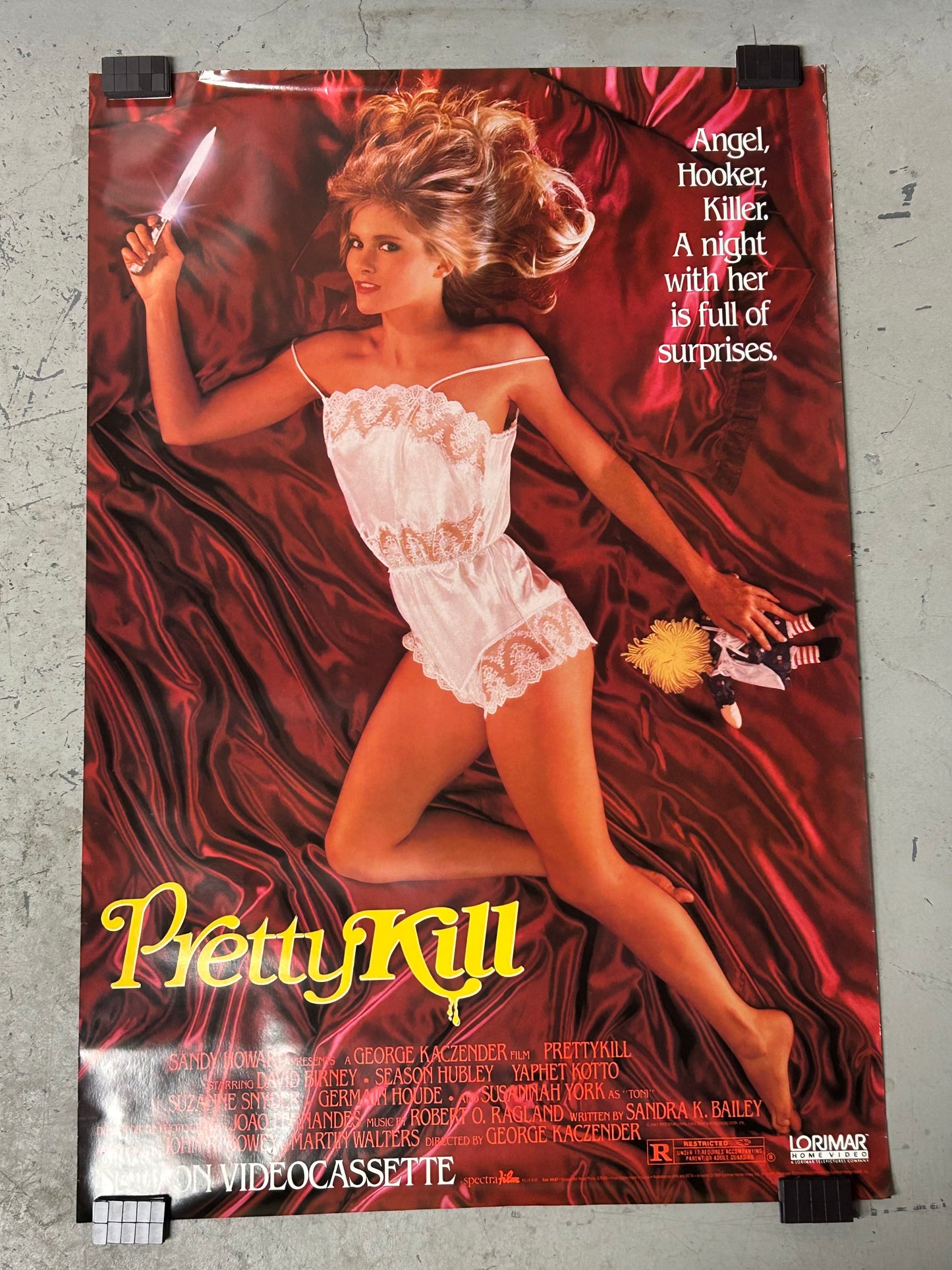 Prettykill (1987) Original Vintage Movie Poster VG-EX Condition
