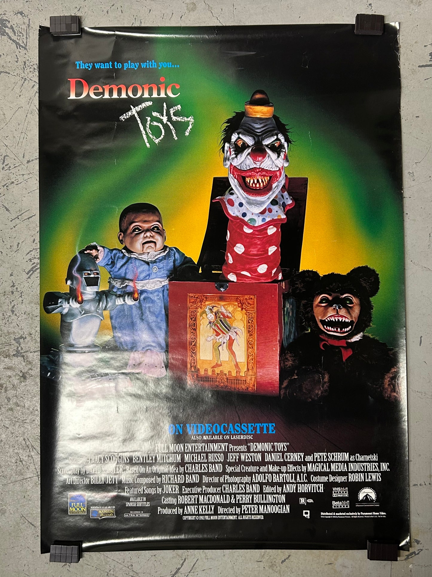Demonic Toys (1992) Original Vintage Movie Poster VG-EX Condition