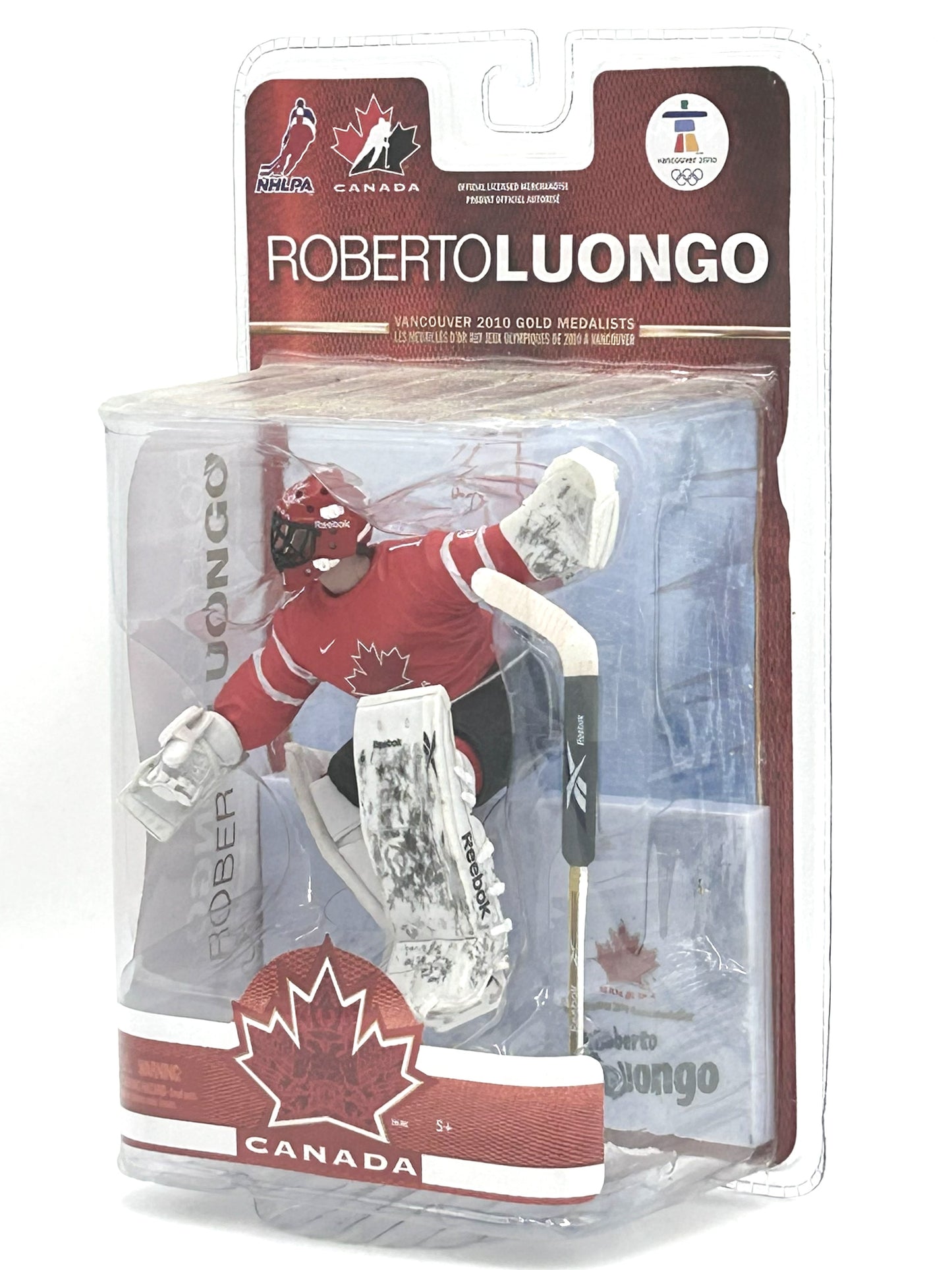 2010 Team Canada Vancouver Olympic Gold Medalists Roberto Luongo Vintage Hockey Figure