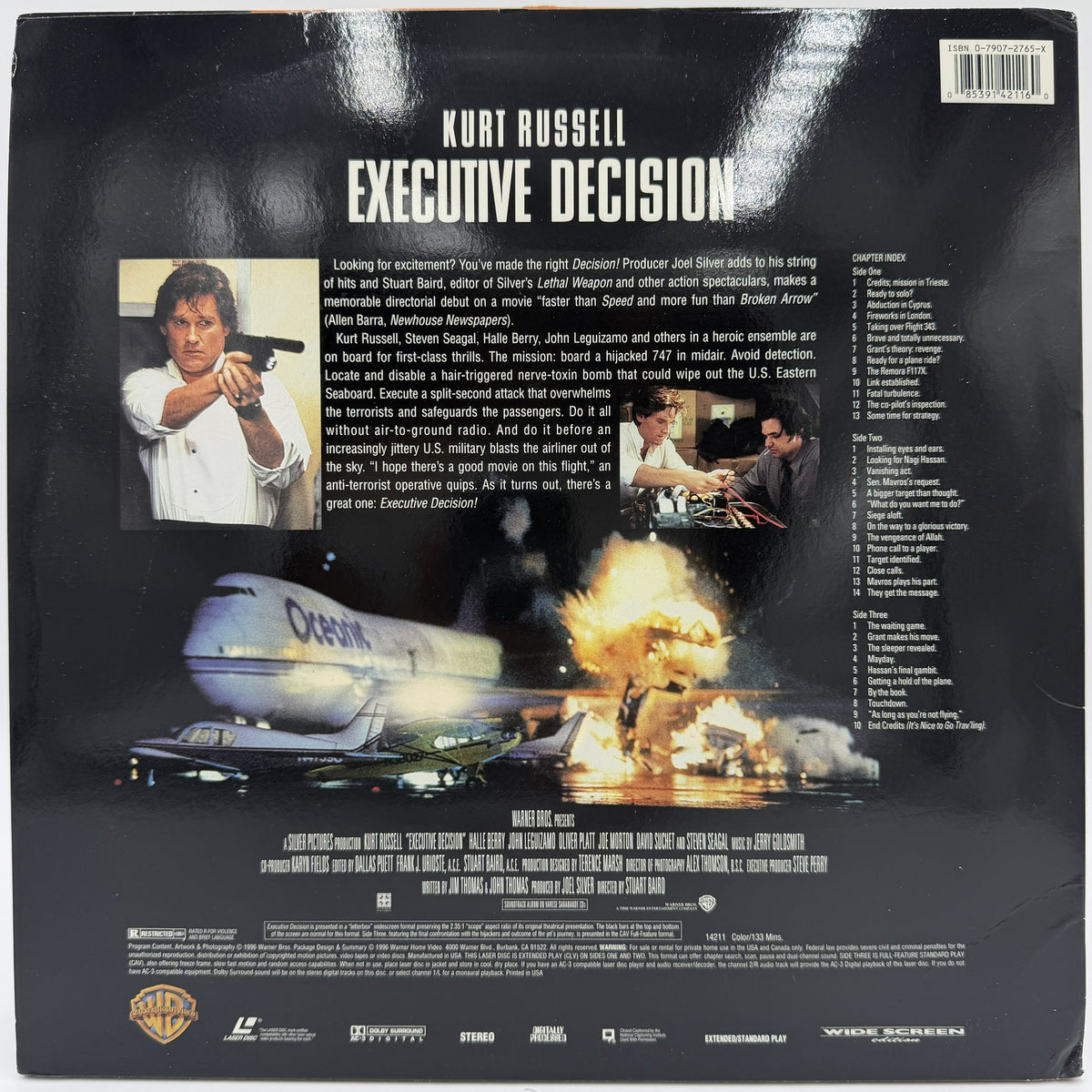 Executive Decision (1996) LaserDisc - Kurt Russell, Steven Seagal - Widescreen Edition - Warner Home Video - VG