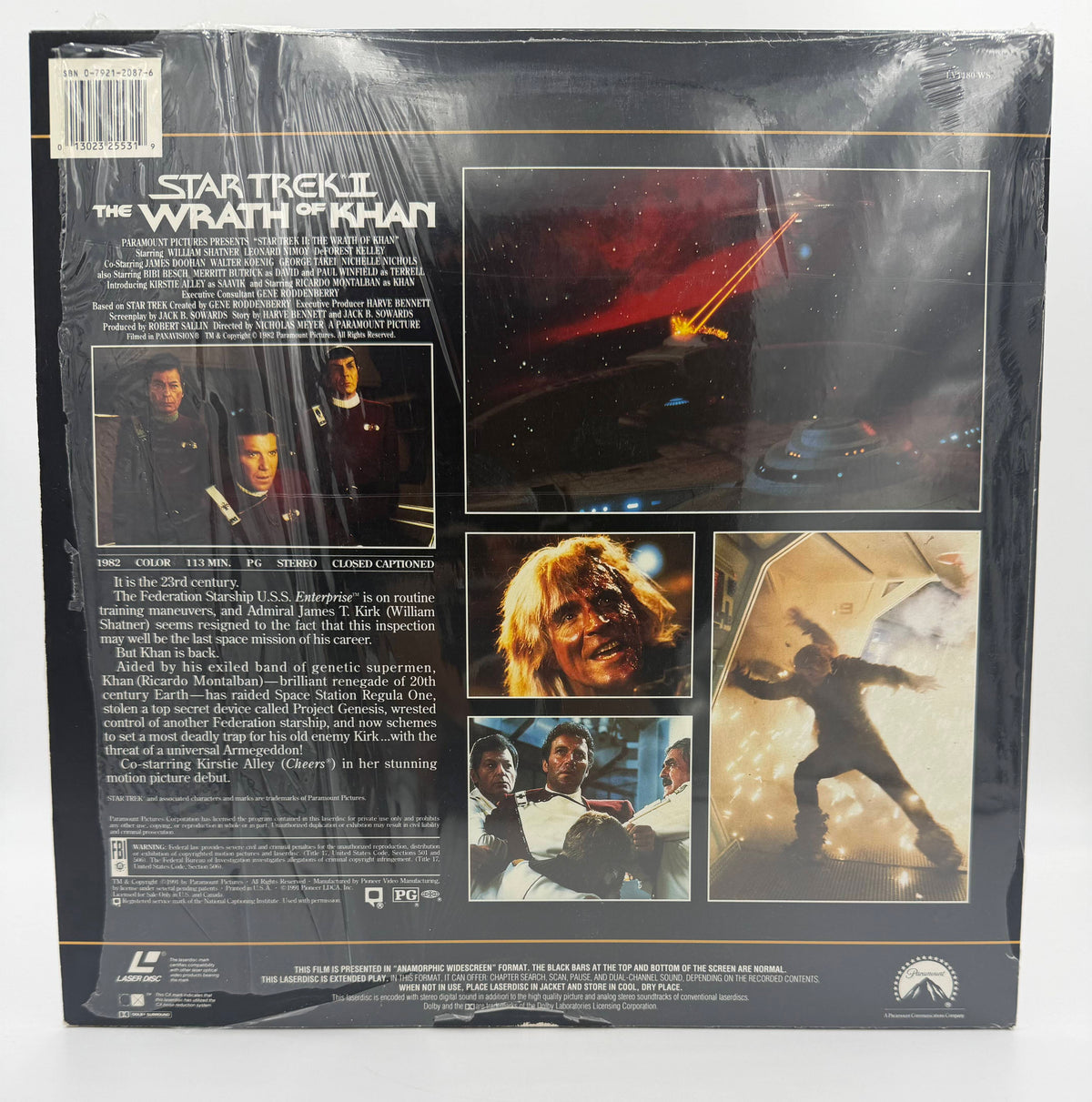 Star Trek II: The Wrath of Khan (1982) Widescreen Edition LaserDisc - EX