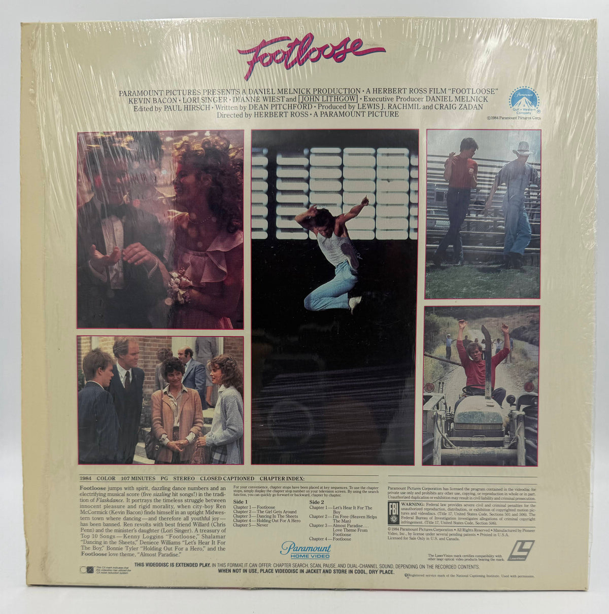 Footloose (1984) – LaserDisc - EX Kevin Bacon