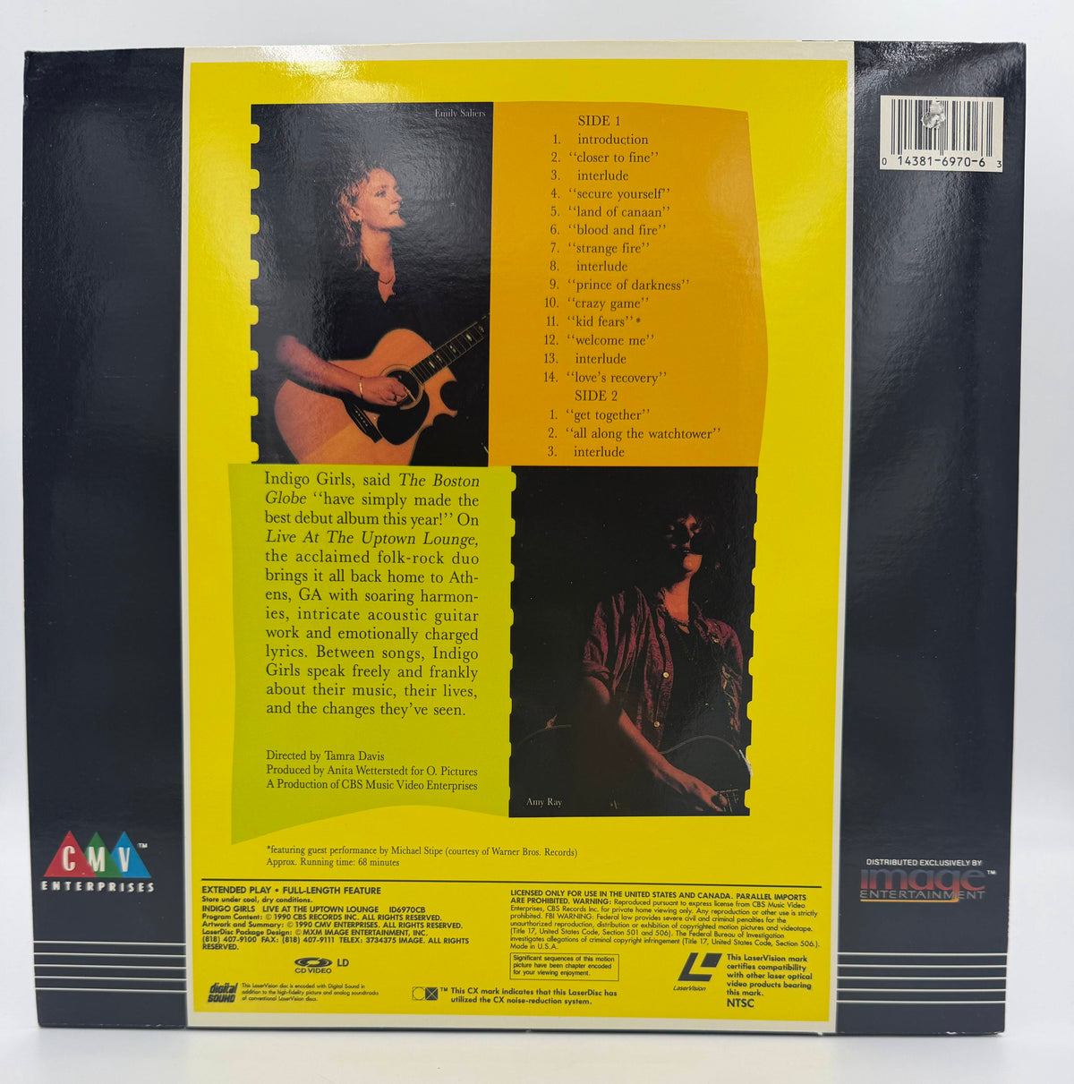 Indigo Girls: Live at the Uptown Lounge (1990) – LaserDisc - EX.