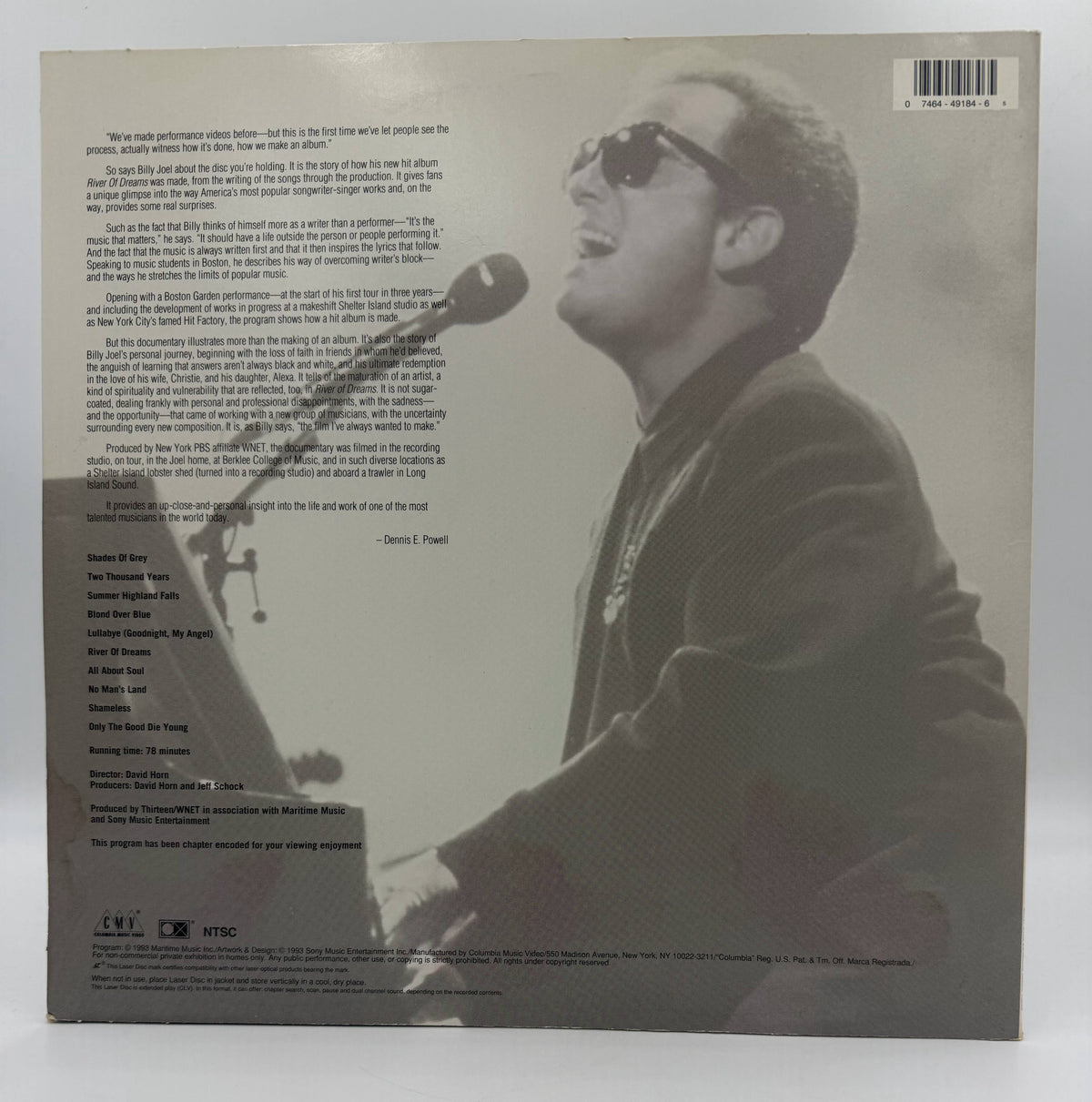 Billy Joel - Shades Of Grey (1993) LaserDisc - EX