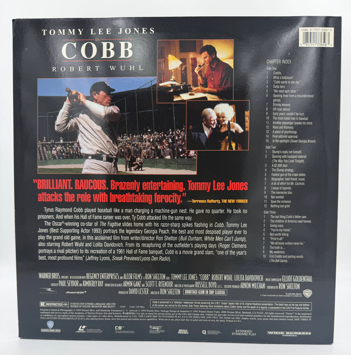 Cobb - Widescreen Edition (1994/1995) LaserDisc - EX